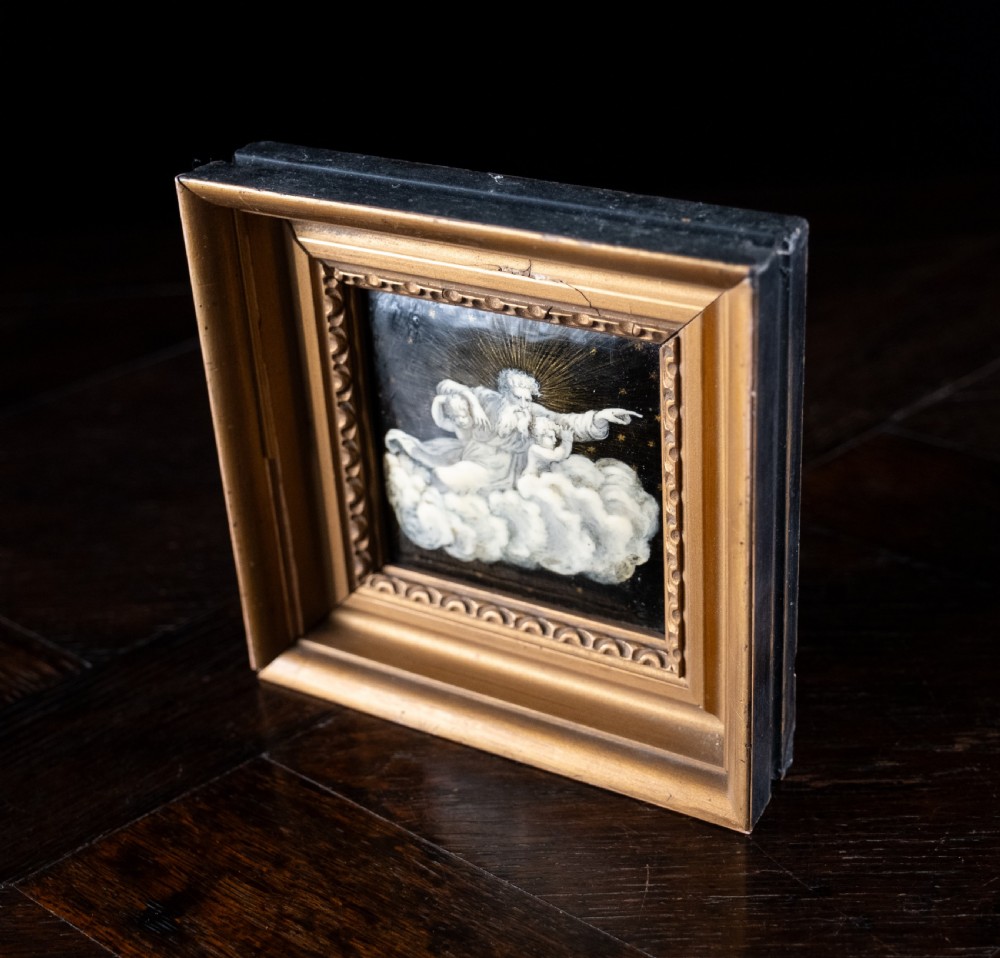 19th Century Limoges Celestial Gilt Enamel Panel View IX