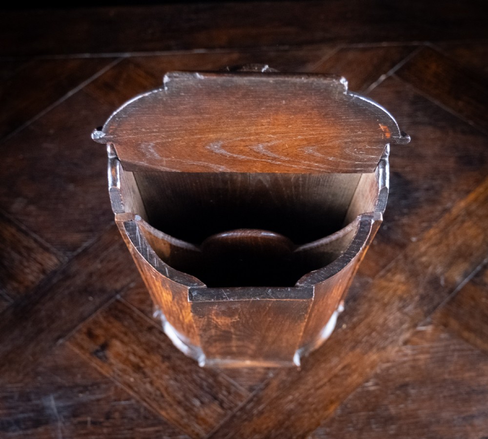 Large Elm Double Compartment Candle Box, c.1800 View V