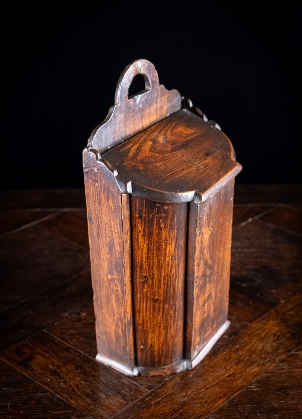 Large Elm Double Compartment Candle Box, c.1800 View VII