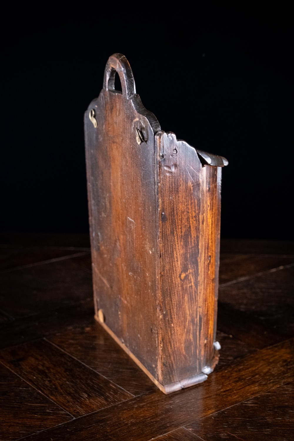 Large Elm Double Compartment Candle Box, c.1800 View VIII