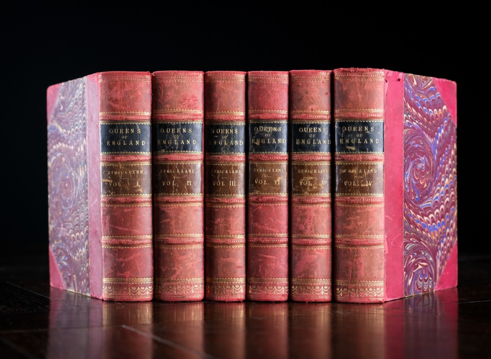 1872 Queens Of England by Agnes Strickland. Six Volume Book Set. View II