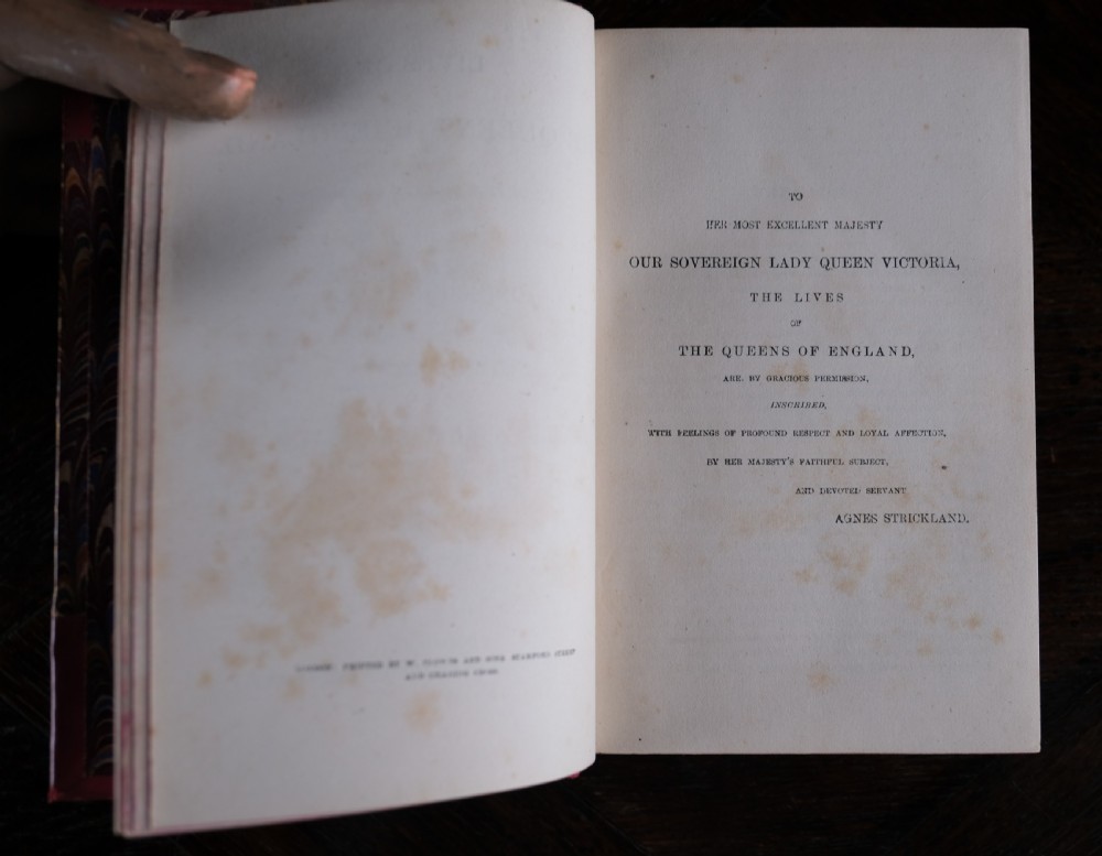 1872 Queens Of England by Agnes Strickland. Six Volume Book Set. View X