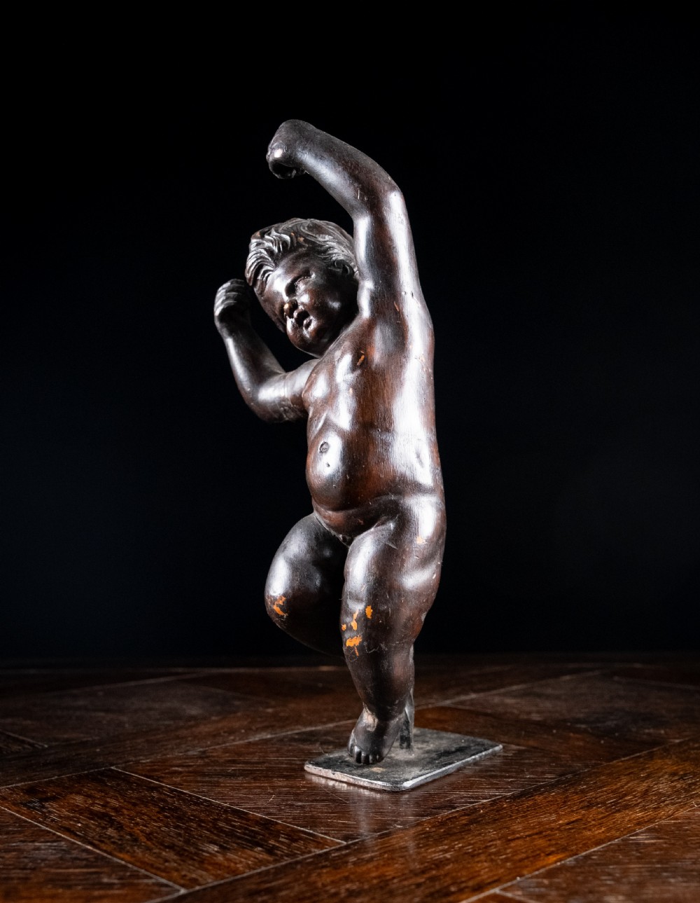 19th Century Ebonised Carved Putto View IV