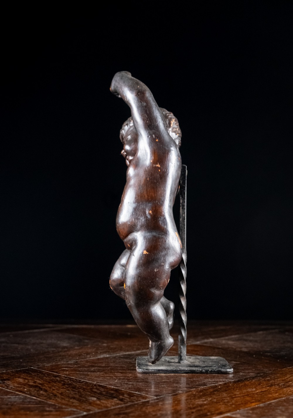 19th Century Ebonised Carved Putto View V