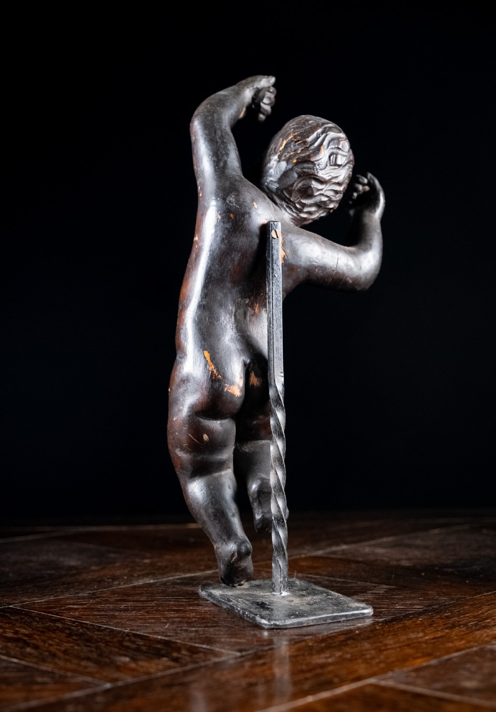 19th Century Ebonised Carved Putto View VI