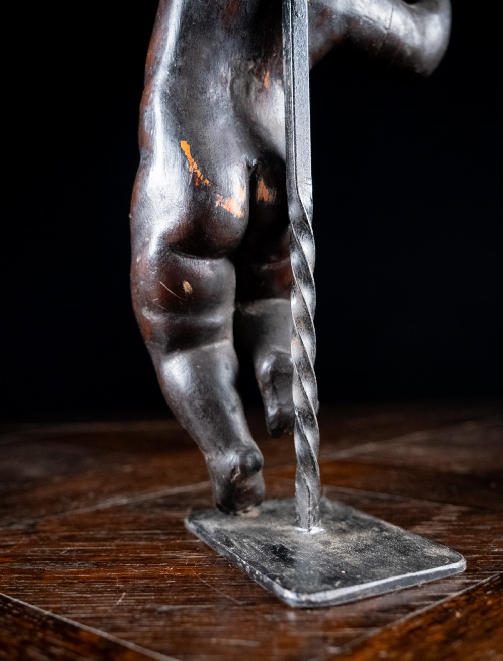 19th Century Ebonised Carved Putto View VII