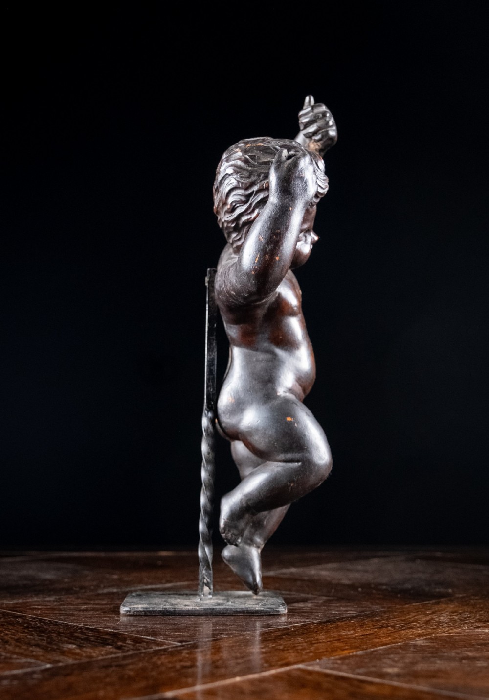19th Century Ebonised Carved Putto View VIII