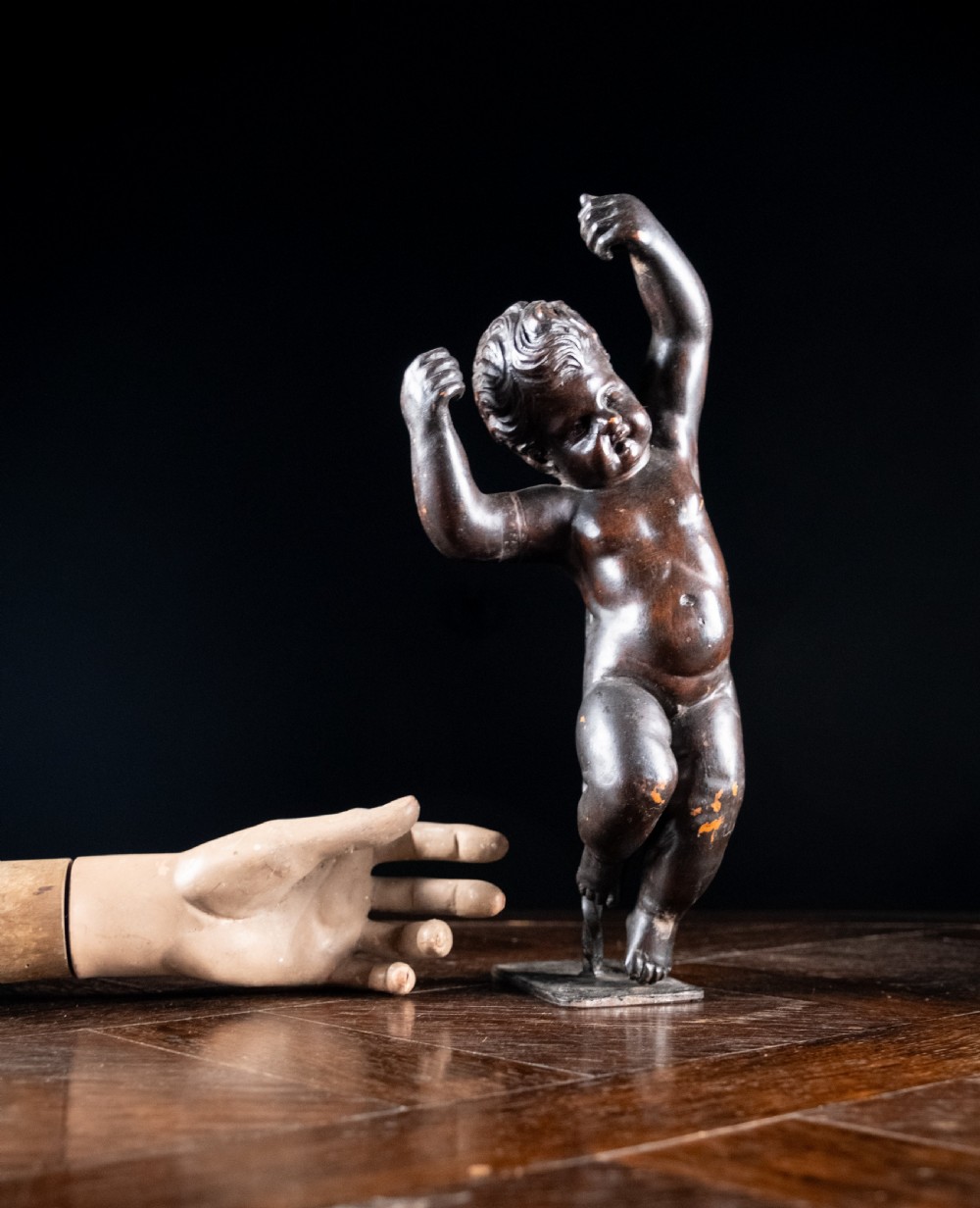 19th Century Ebonised Carved Putto View XI