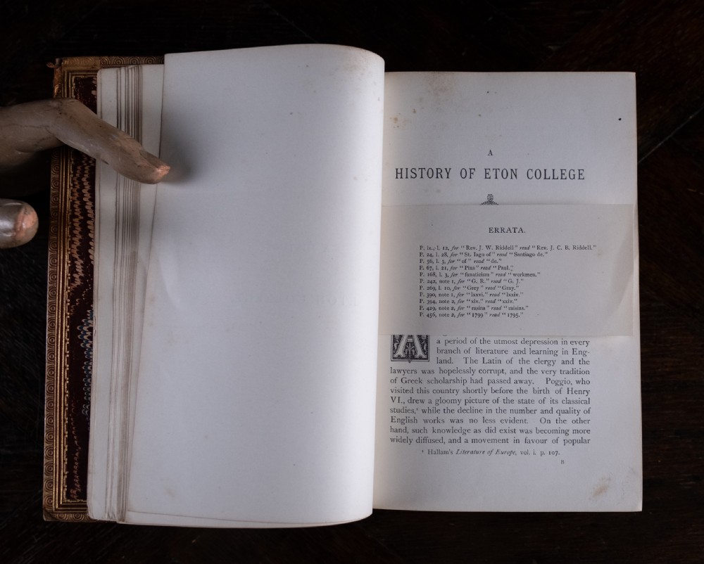 (1877) A History of Eton College 1440-1875 by H. C. Maxwell Lyte. Book. View XII
