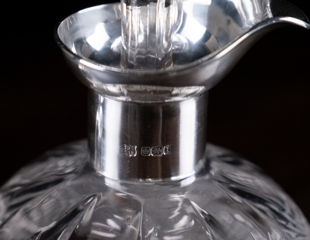 Silver & Cut Crystal Claret Jug by Fenton Brothers, 1903 View III