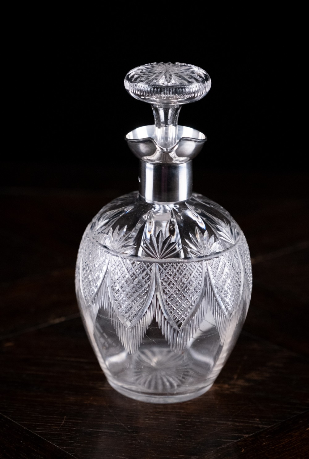 Silver & Cut Crystal Claret Jug by Fenton Brothers, 1903 View VI