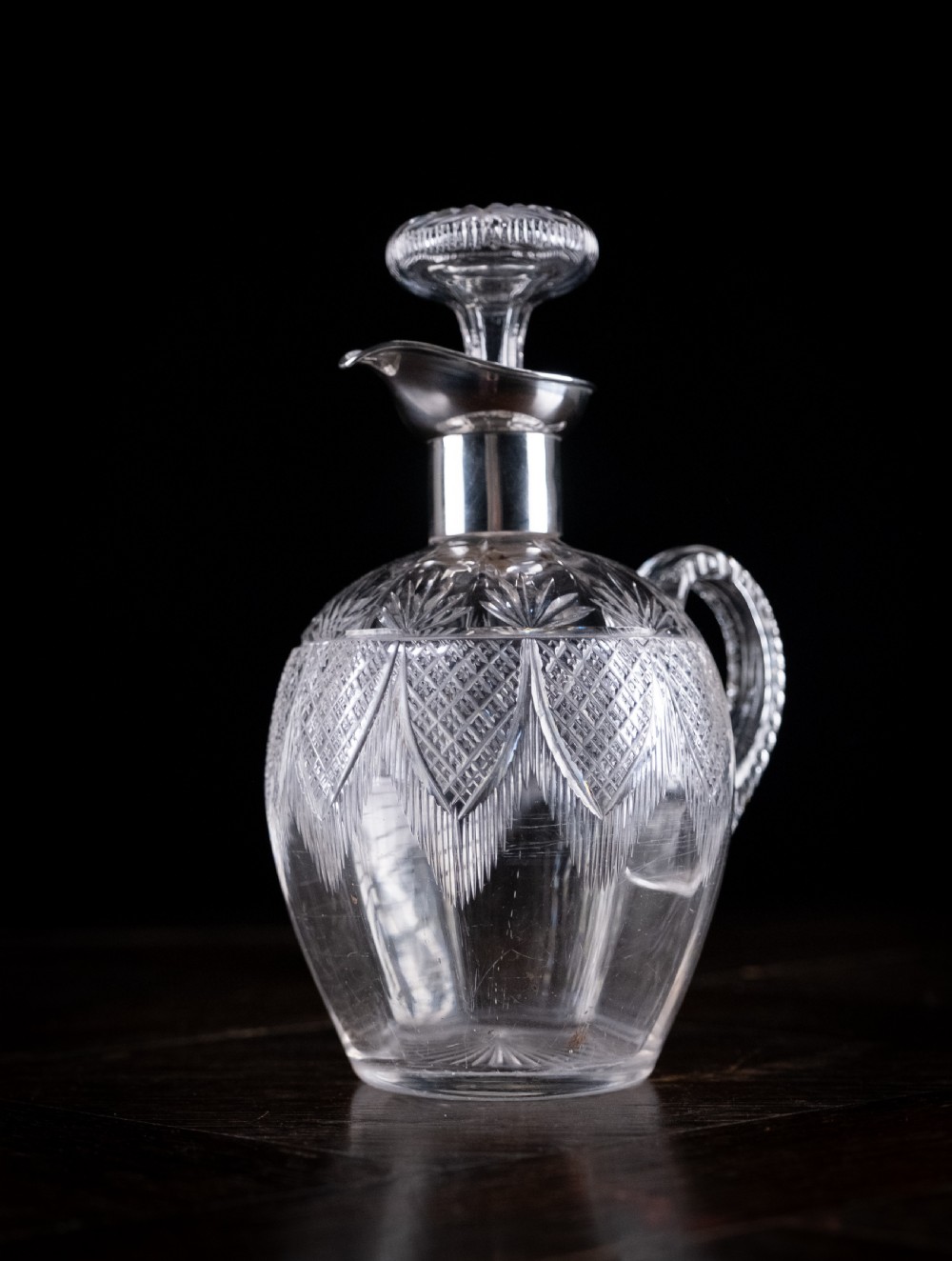 Silver & Cut Crystal Claret Jug by Fenton Brothers, 1903 View VII