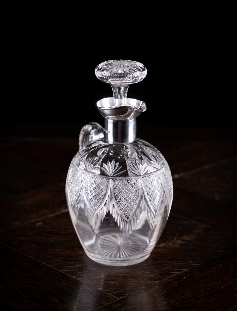 Silver & Cut Crystal Claret Jug by Fenton Brothers, 1903 View XI