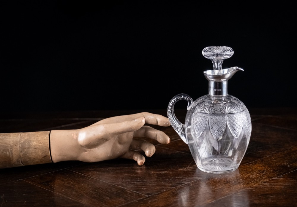 Silver & Cut Crystal Claret Jug by Fenton Brothers, 1903 View XIII