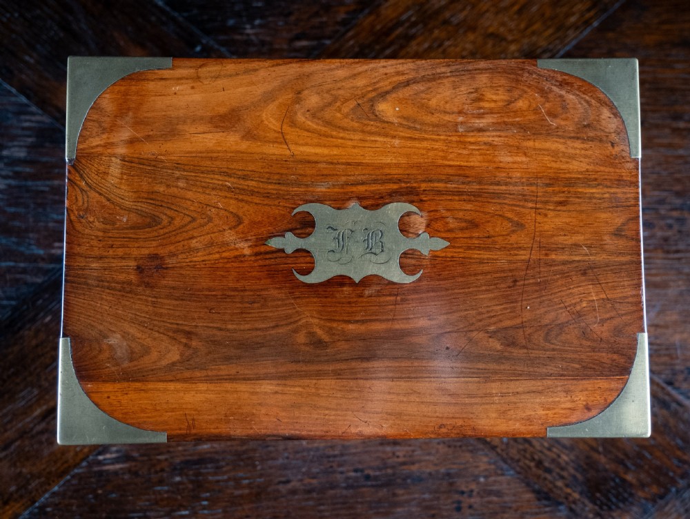 19th Century Brass Mounted Rosewood Campaign Dressing Box View IV