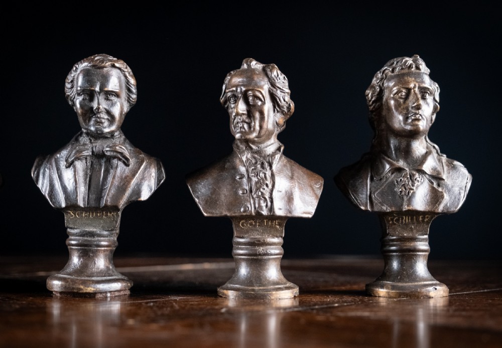 Six 19th Century Bronze Composer & Writer Portrait Busts View V