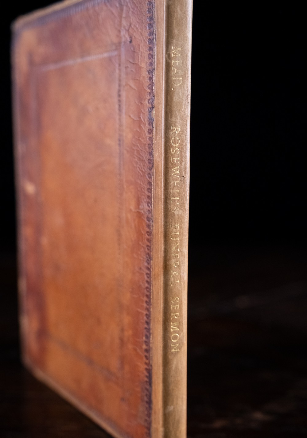 Funeral Sermon For Rev. Thomas Rosewell by Matthew Mead, 1692. Leather Bound Book.  View II