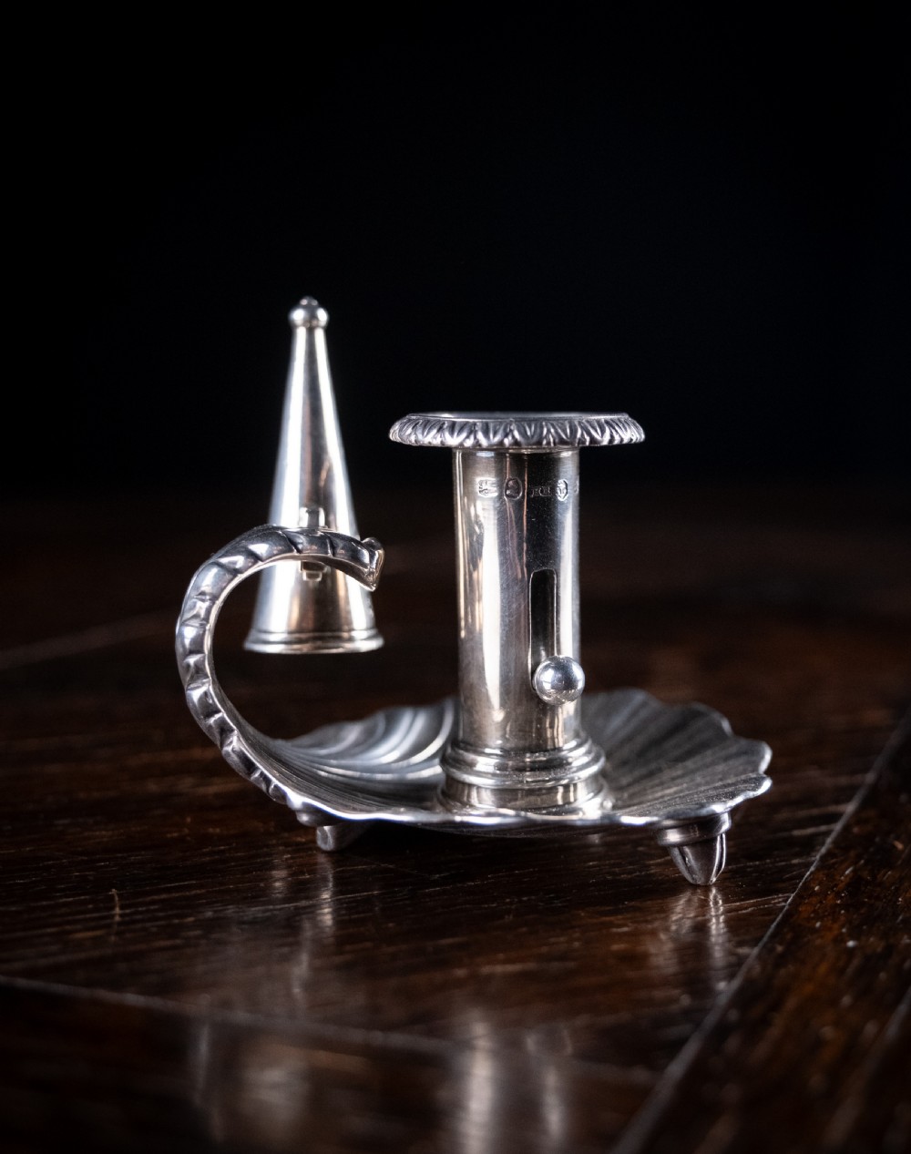 Fine Silver Chamberstick With Snuffer by Matthew Boulton, 1825.