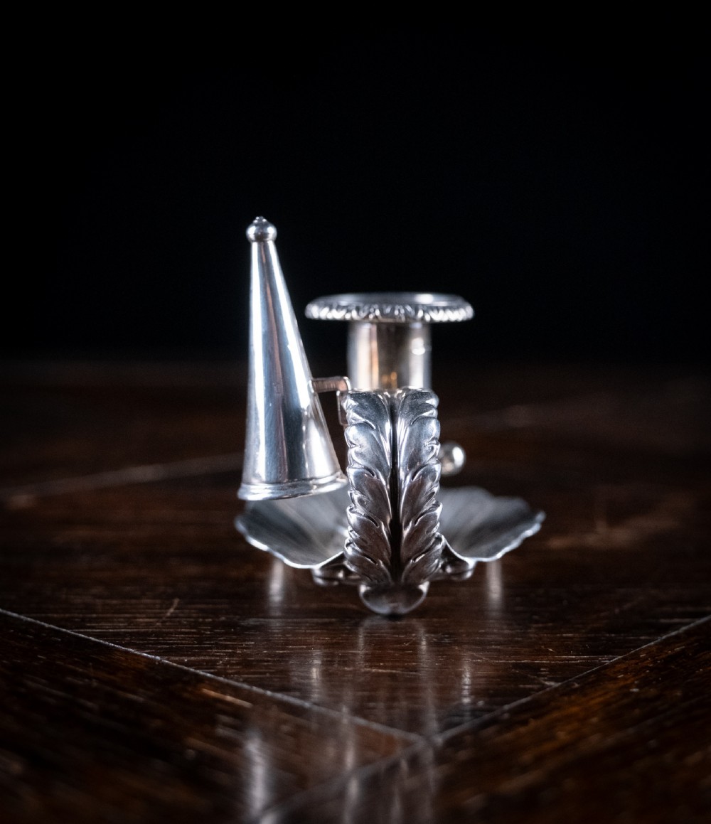 Fine Silver Chamberstick With Snuffer by Matthew Boulton, 1825. View II