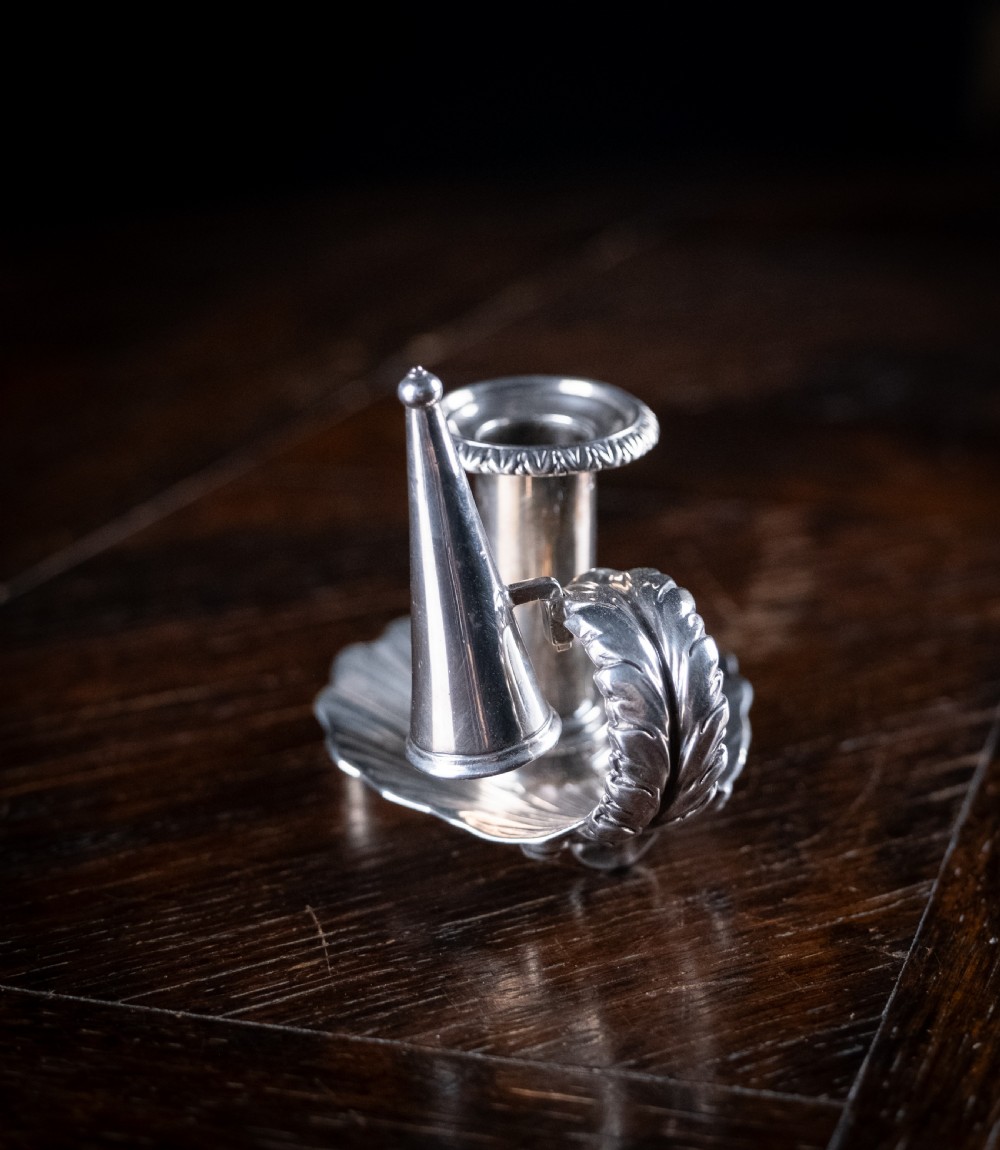 Fine Silver Chamberstick With Snuffer by Matthew Boulton, 1825. View III