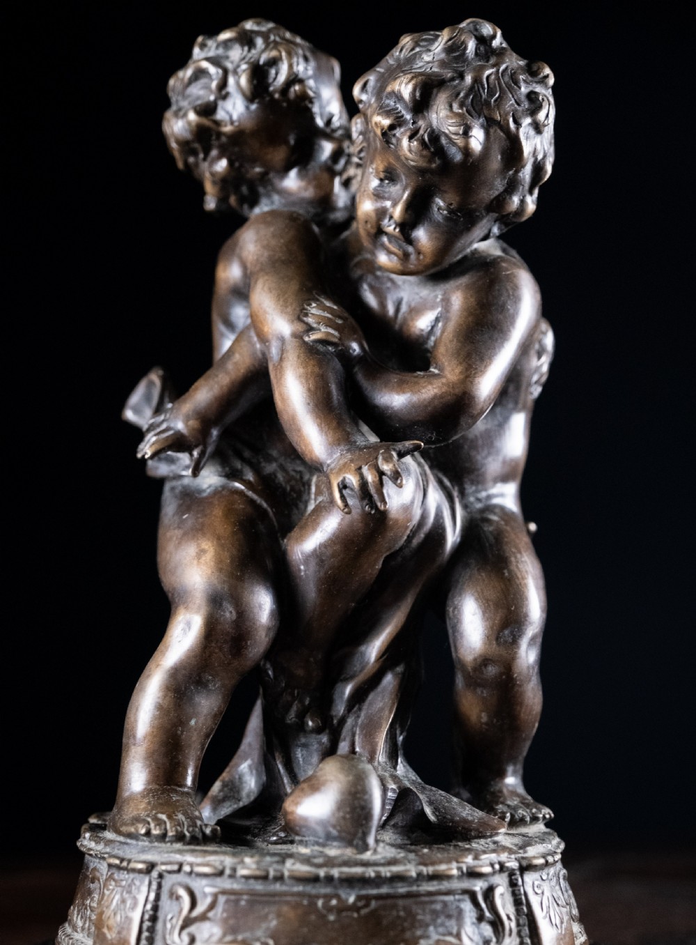 After Jean Baptiste Pigalle (1714–1785) - Eros and Anteros Fighting Over Heart View III