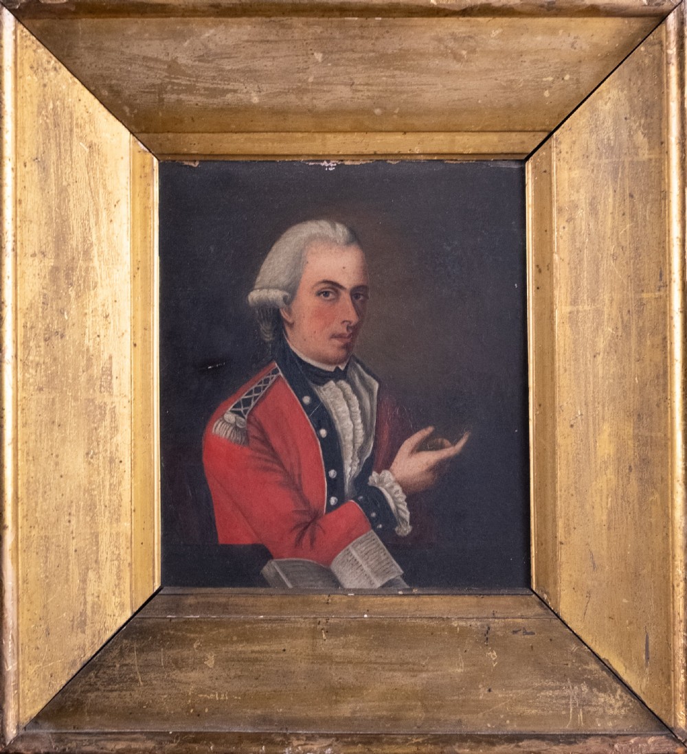 18th Century Portrait Of An Officer (Irish School)
