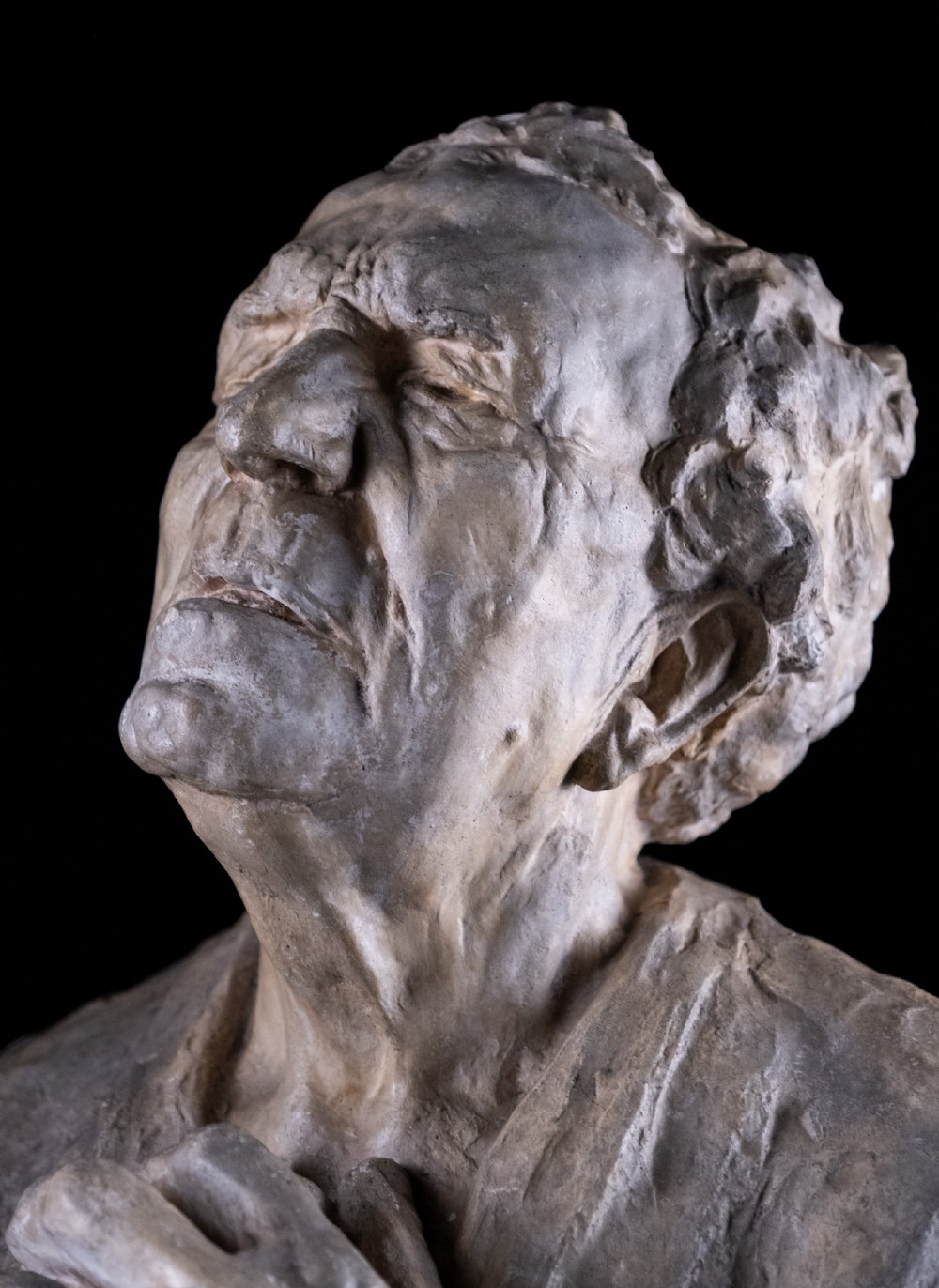 Gustave Van den Meersche (1891-1970) - 'The Blind', Dated 1915. Plaster Sculpture.  View II
