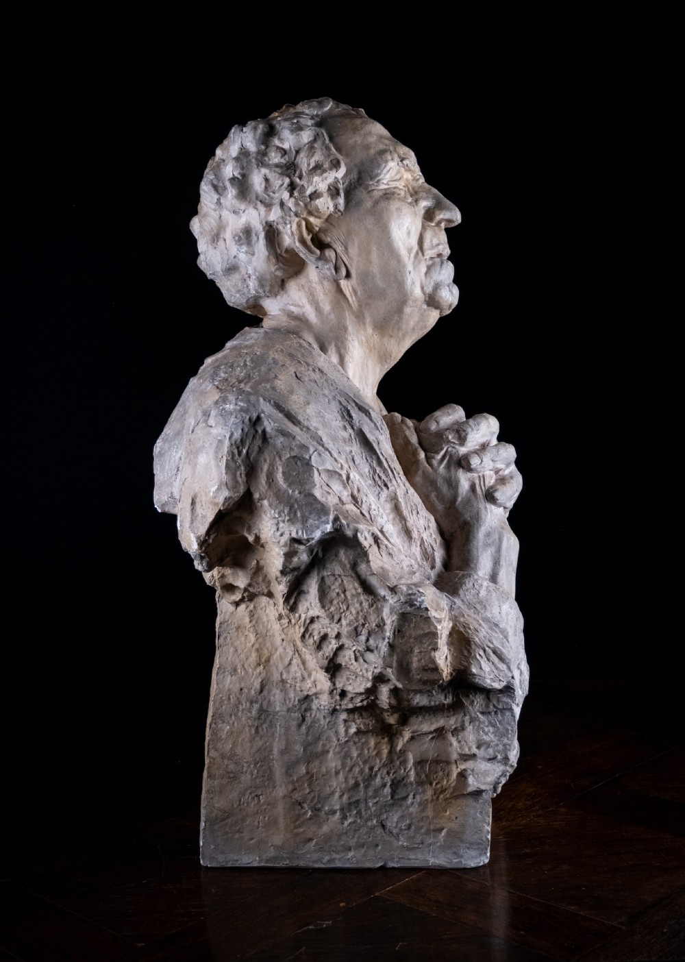 Gustave Van den Meersche (1891-1970) - 'The Blind', Dated 1915. Plaster Sculpture.  View VII