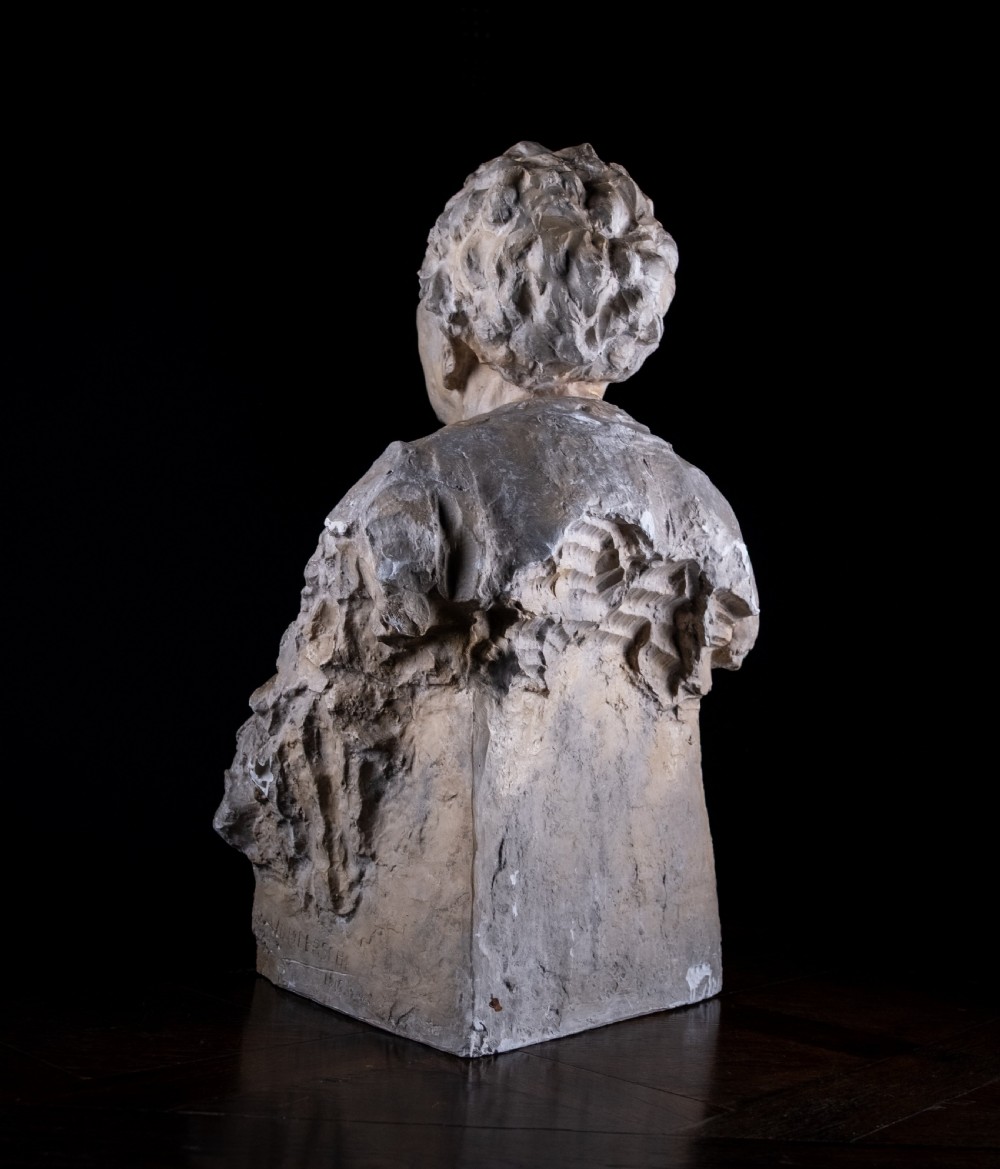 Gustave Van den Meersche (1891-1970) - 'The Blind', Dated 1915. Plaster Sculpture.  View X