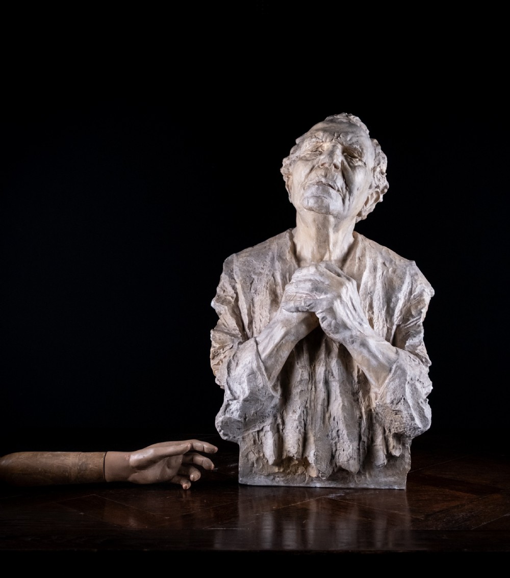 Gustave Van den Meersche (1891-1970) - 'The Blind', Dated 1915. Plaster Sculpture.  View XV