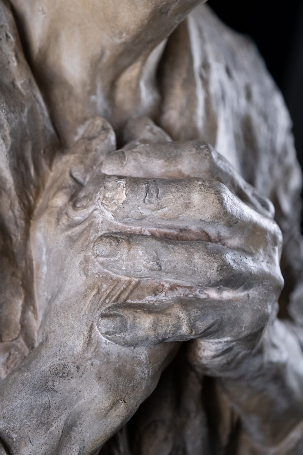 Gustave Van den Meersche (1891-1970) - 'The Blind', Dated 1915. Plaster Sculpture.  View XVI