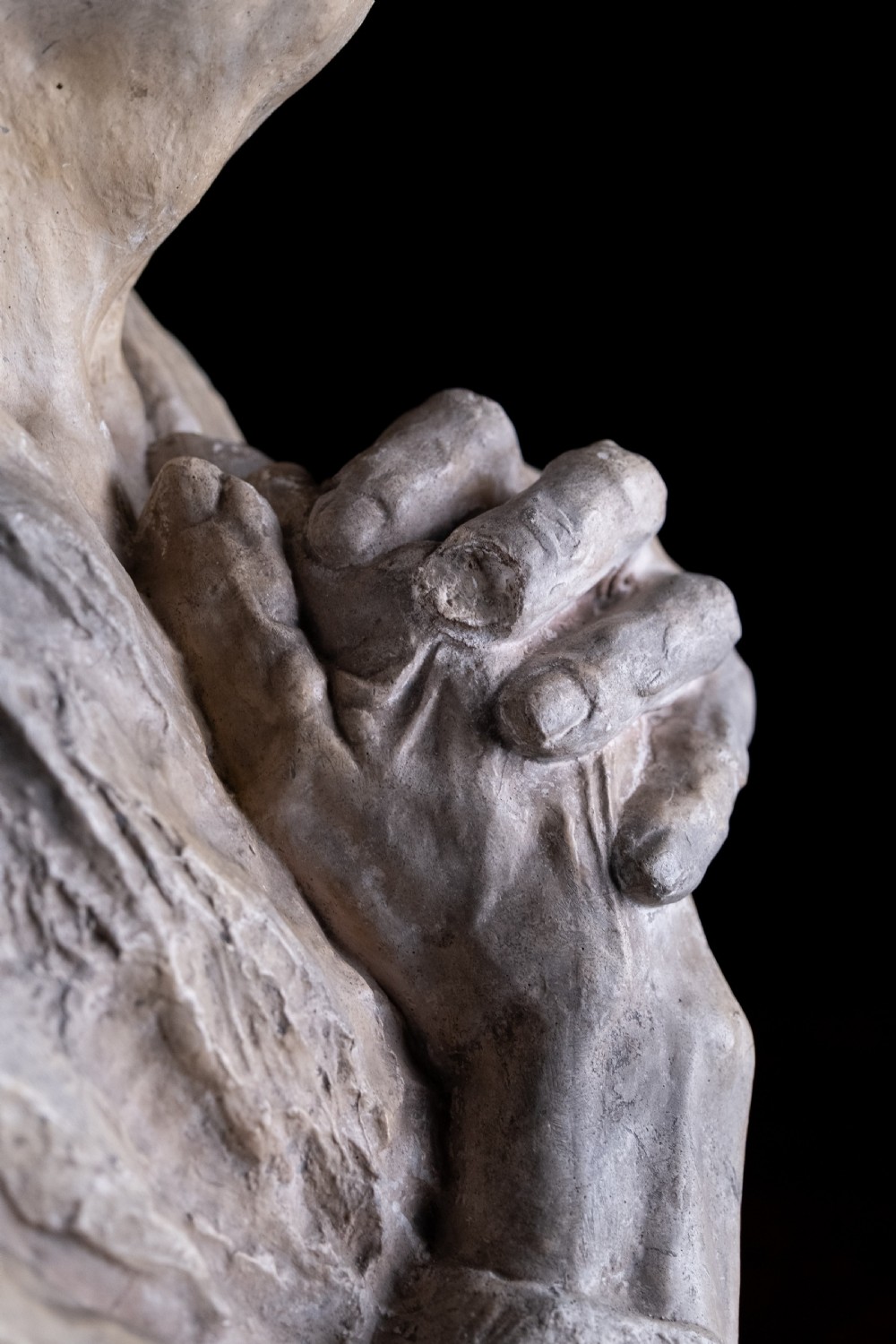 Gustave Van den Meersche (1891-1970) - 'The Blind', Dated 1915. Plaster Sculpture.  View XVII