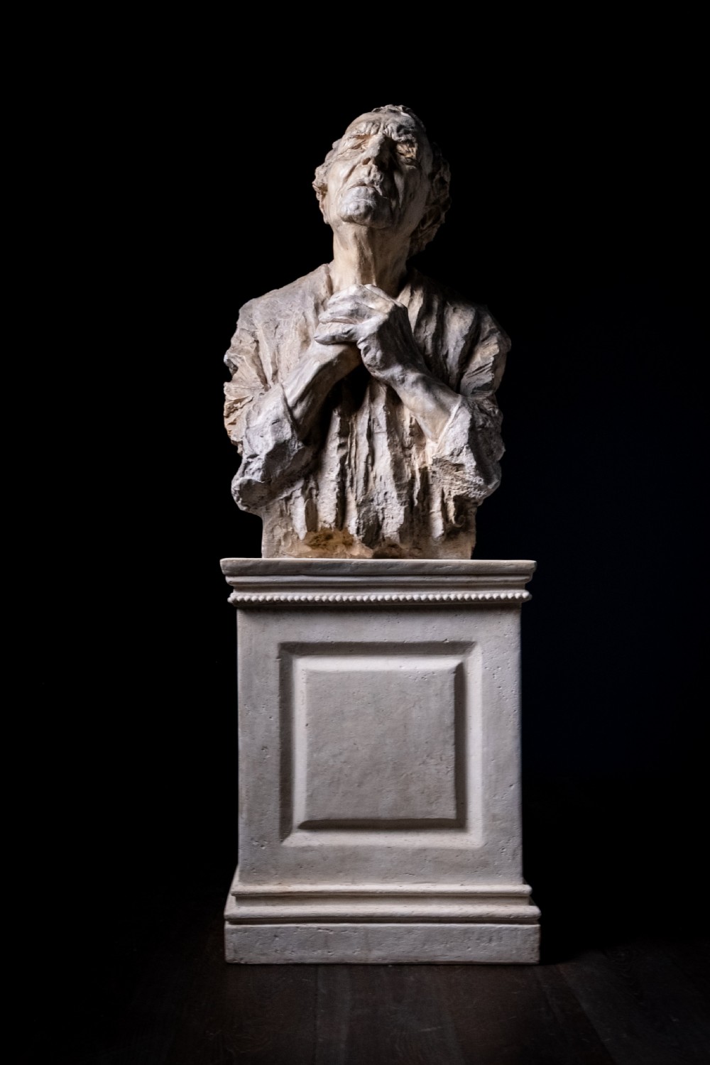 Gustave Van den Meersche (1891-1970) - 'The Blind', Dated 1915. Plaster Sculpture.  View XIX