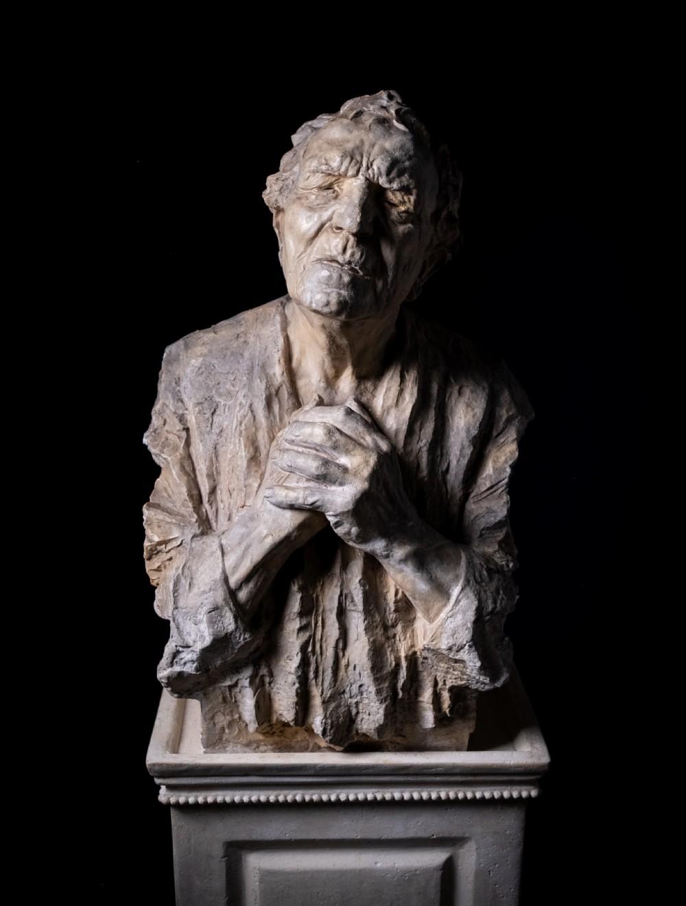 Gustave Van den Meersche (1891-1970) - 'The Blind', Dated 1915. Plaster Sculpture.  View XXI