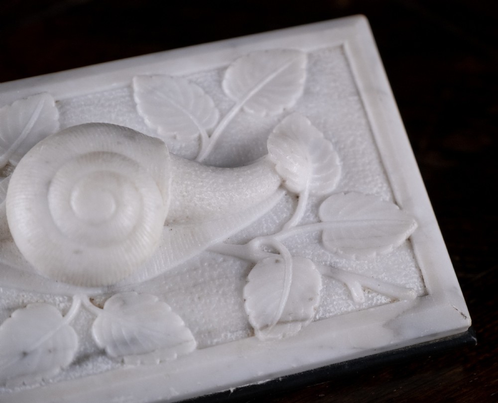 Large 19th Century Marble & Slate Snail Paperweight View III