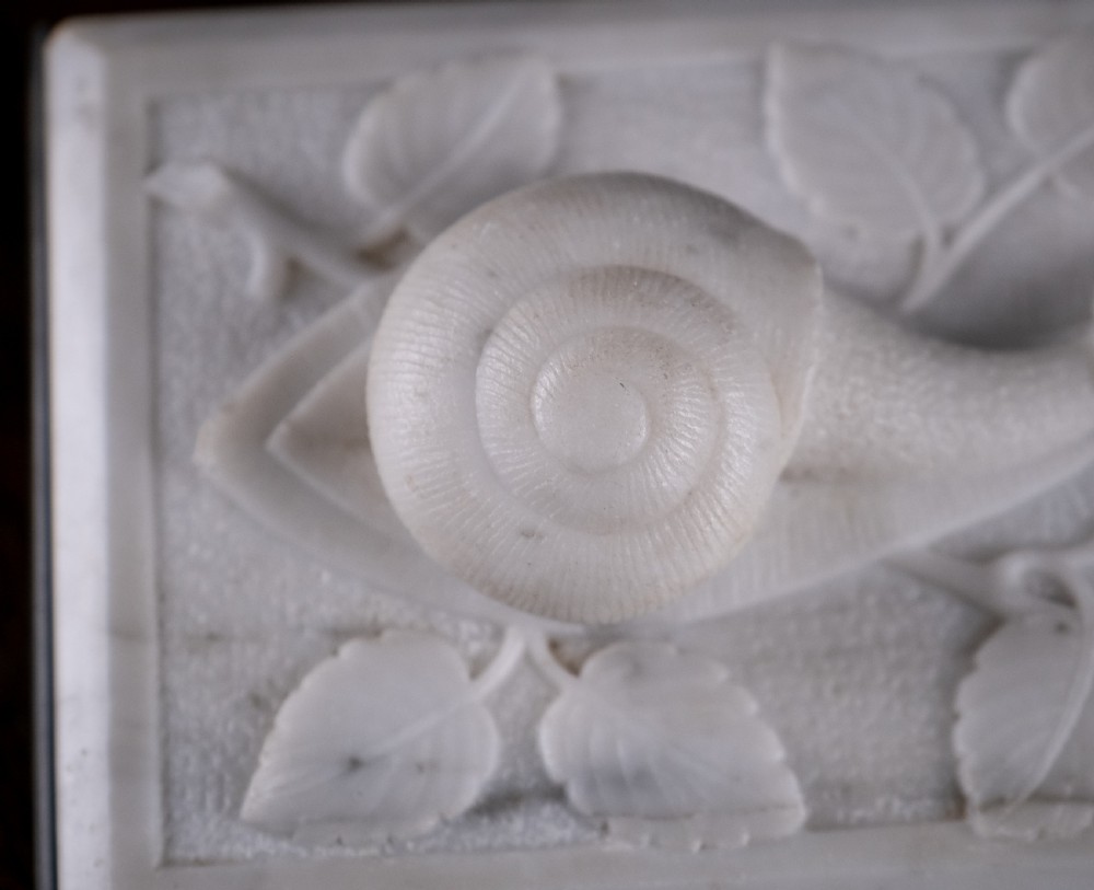 Large 19th Century Marble & Slate Snail Paperweight View V