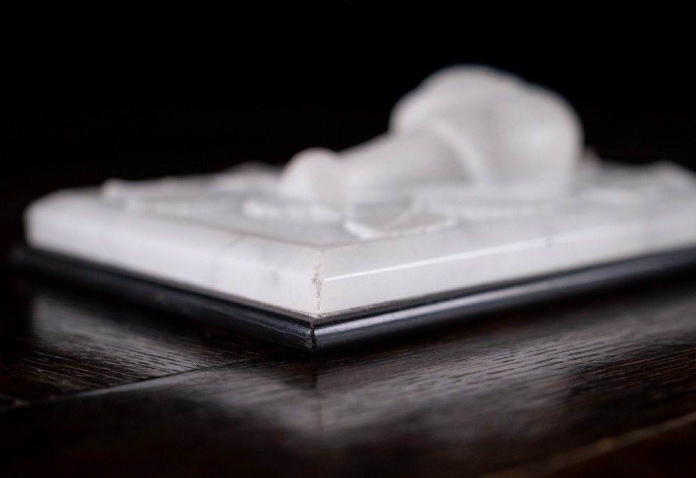 Large 19th Century Marble & Slate Snail Paperweight View X