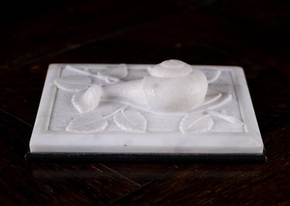 Large 19th Century Marble & Slate Snail Paperweight View XI