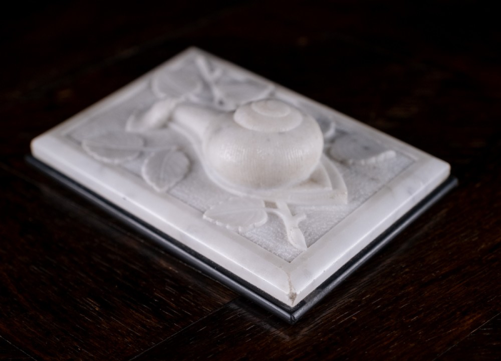 Large 19th Century Marble & Slate Snail Paperweight View XII