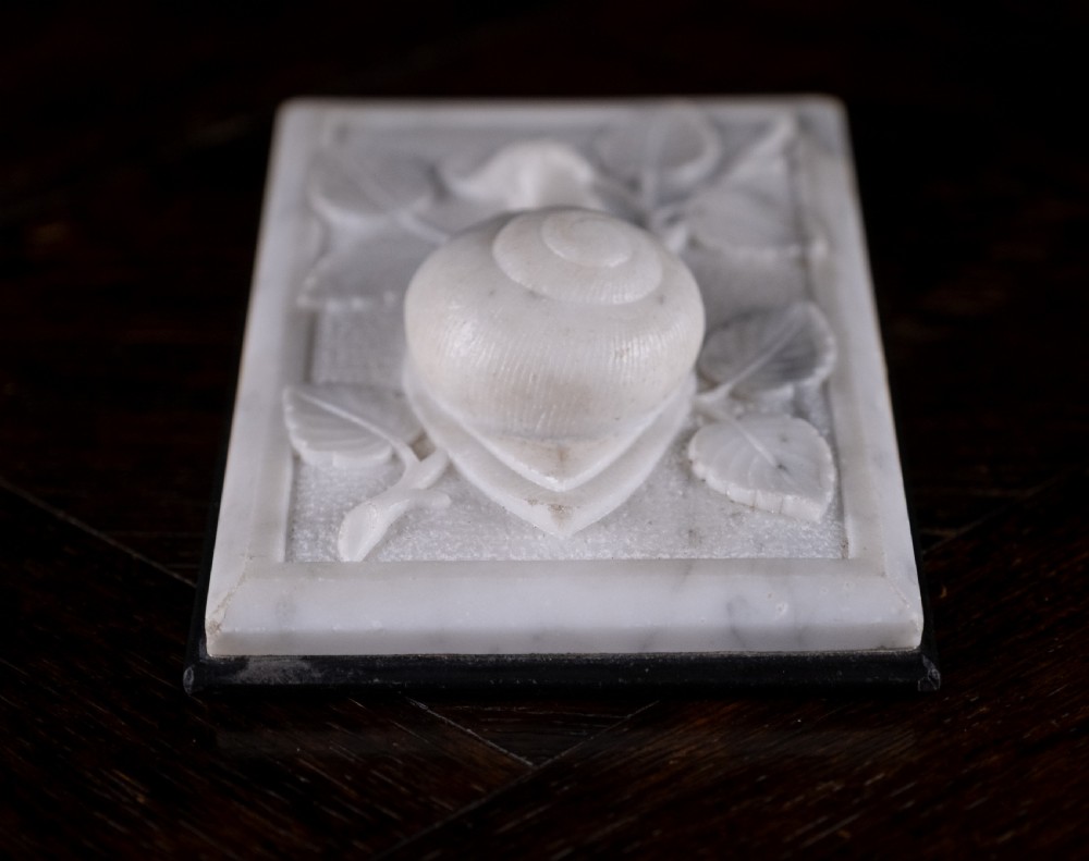 Large 19th Century Marble & Slate Snail Paperweight View XIII