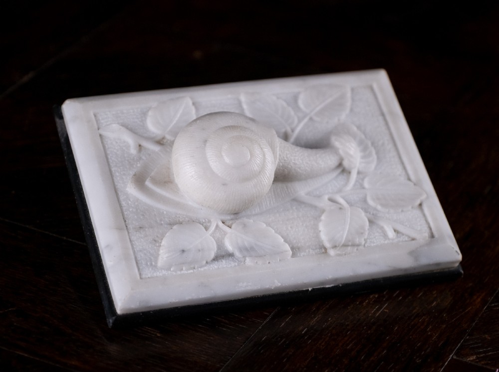 Large 19th Century Marble & Slate Snail Paperweight View XIV
