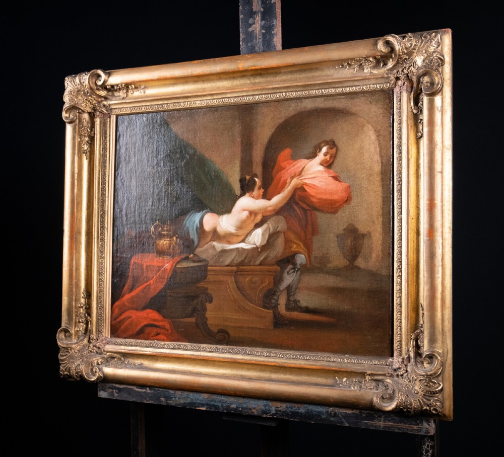 18th Century School, Joseph & Potiphar's Wife. Oil On Canvas. View V