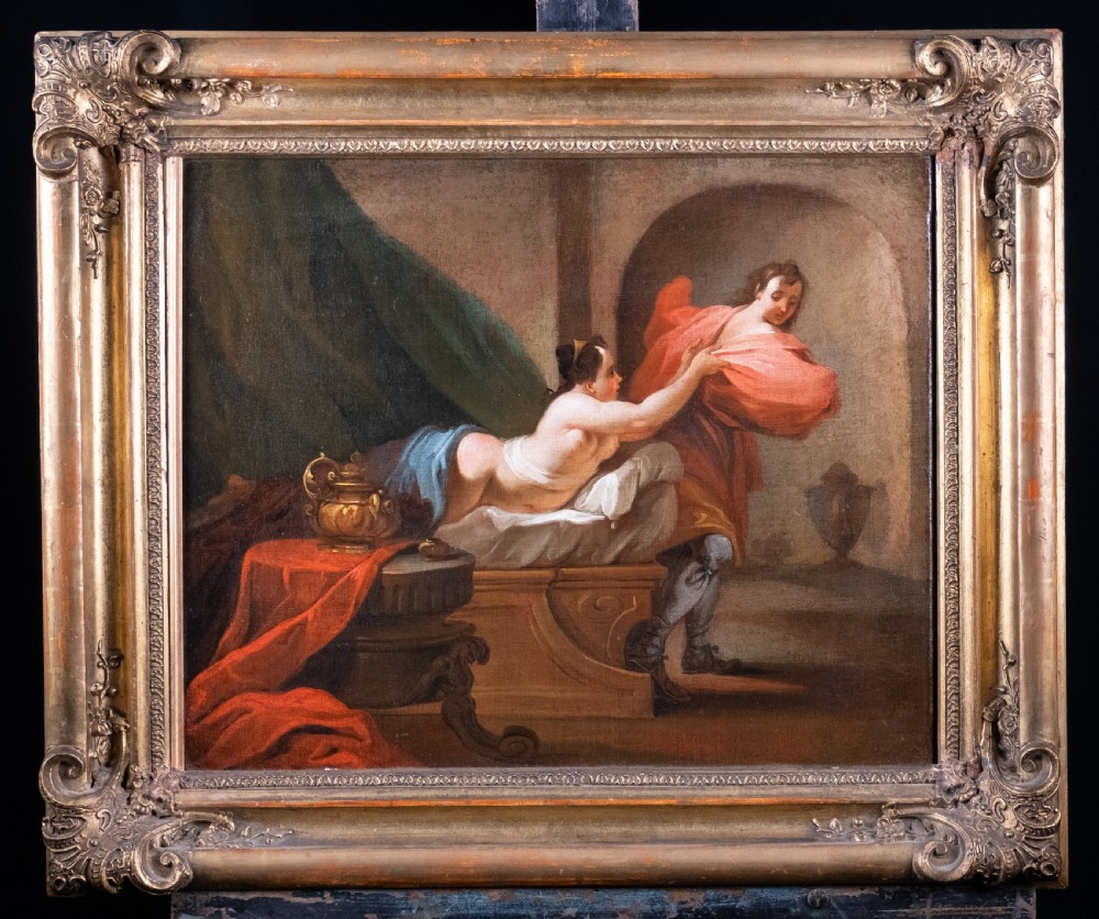 18th Century School, Joseph & Potiphar's Wife. Oil On Canvas. View IX