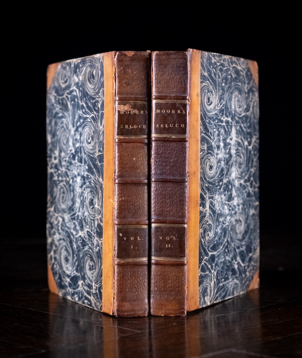1789 Zeluco, Various Views Of Human Nature by John Moore. First Edition. Book Set.