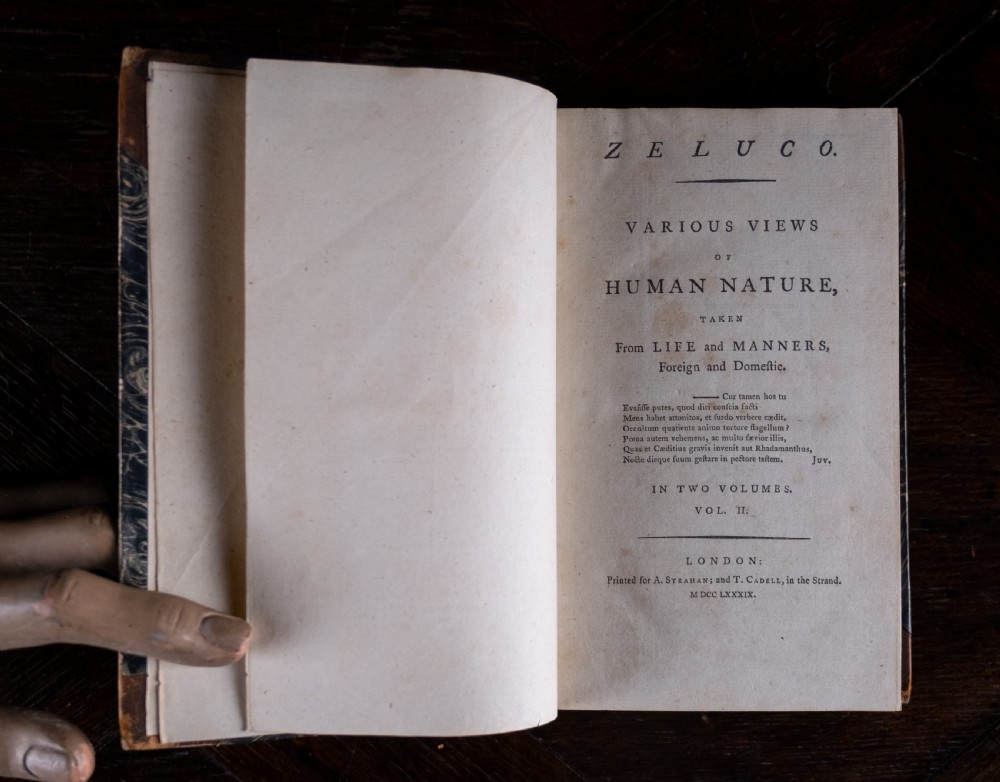 1789 Zeluco, Various Views Of Human Nature by John Moore. First Edition. Book Set. View XI