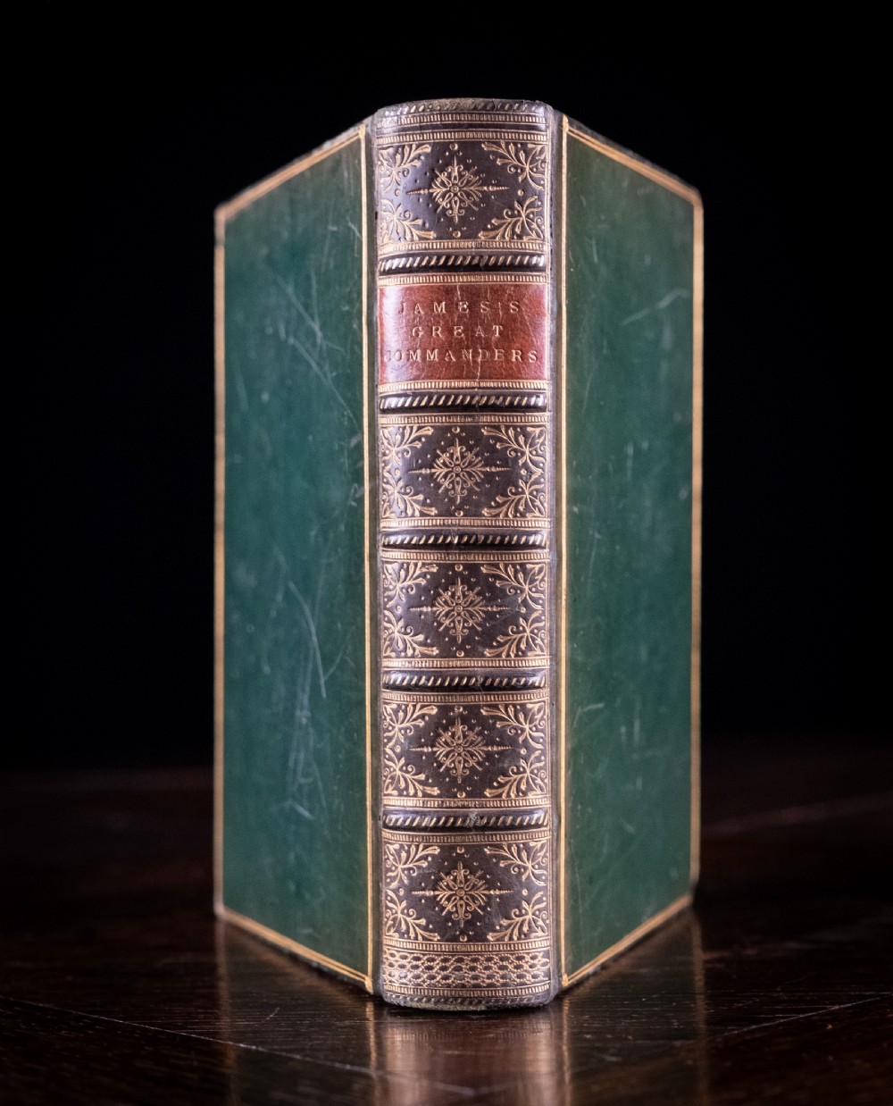 Memoirs Of Great Commanders by G.P.R. James, c.1870. Leather Book.