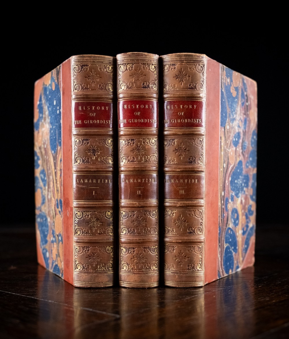 1856 The History Of The Girondists by Alphonse De Lamartine. Book Set. 
