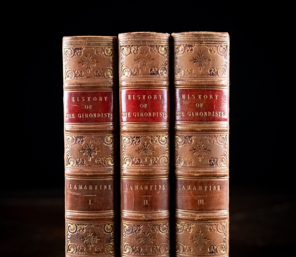 1856 The History Of The Girondists by Alphonse De Lamartine. Book Set.  View II