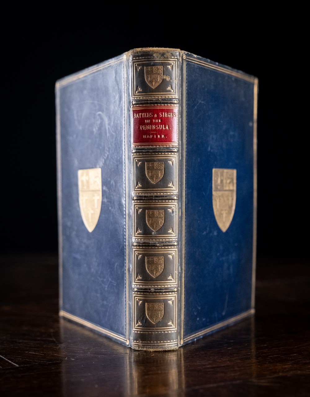 1885 English Battles & Sieges In The Peninsula by Sir William Napier. Leather Bound Book.