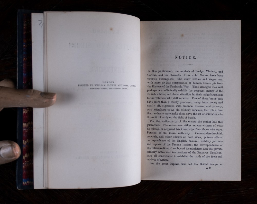 1885 English Battles & Sieges In The Peninsula by Sir William Napier. Leather Bound Book. View IX
